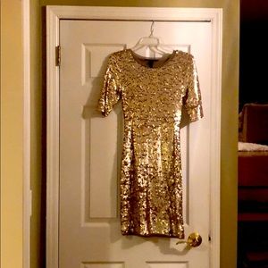 BCBG Gold Dress